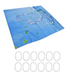 Shower Curtain Waterproof Polyester Blackout Curtain with Hook for Bathroom Home Decoration150x180cm