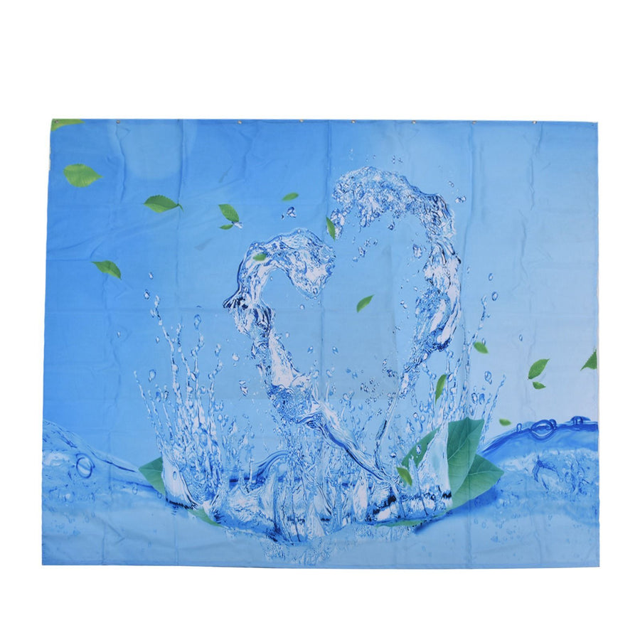 Shower Curtain Waterproof Polyester Blackout Curtain with Hook for Bathroom Home Decoration150x180cm