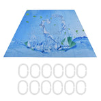 Shower Curtain Waterproof Polyester Blackout Curtain with Hook for Bathroom Home Decoration150x180cm