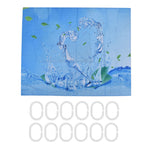 Shower Curtain Waterproof Polyester Blackout Curtain with Hook for Bathroom Home Decoration150x180cm