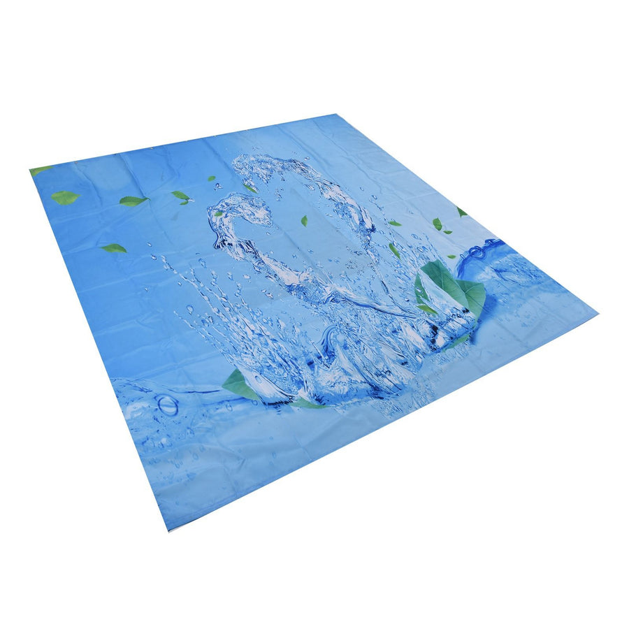 Shower Curtain Waterproof Polyester Blackout Curtain with Hook for Bathroom Home Decoration150x180cm