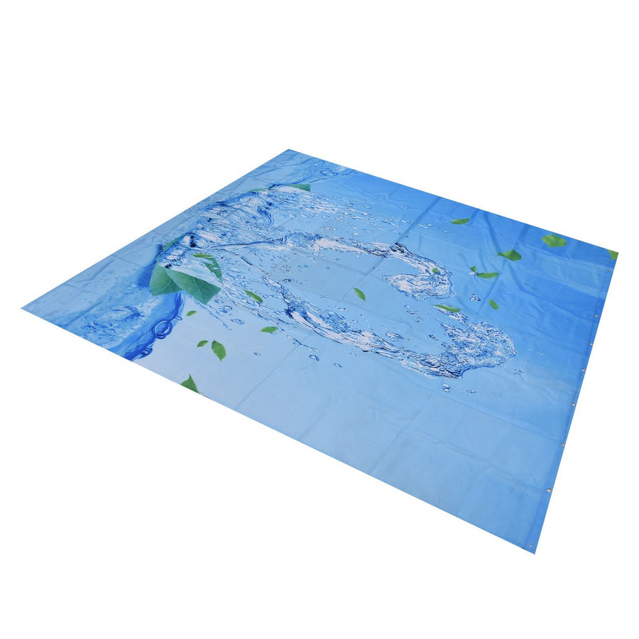 Shower Curtain Waterproof Polyester Blackout Curtain with Hook for Bathroom Home Decoration150x180cm
