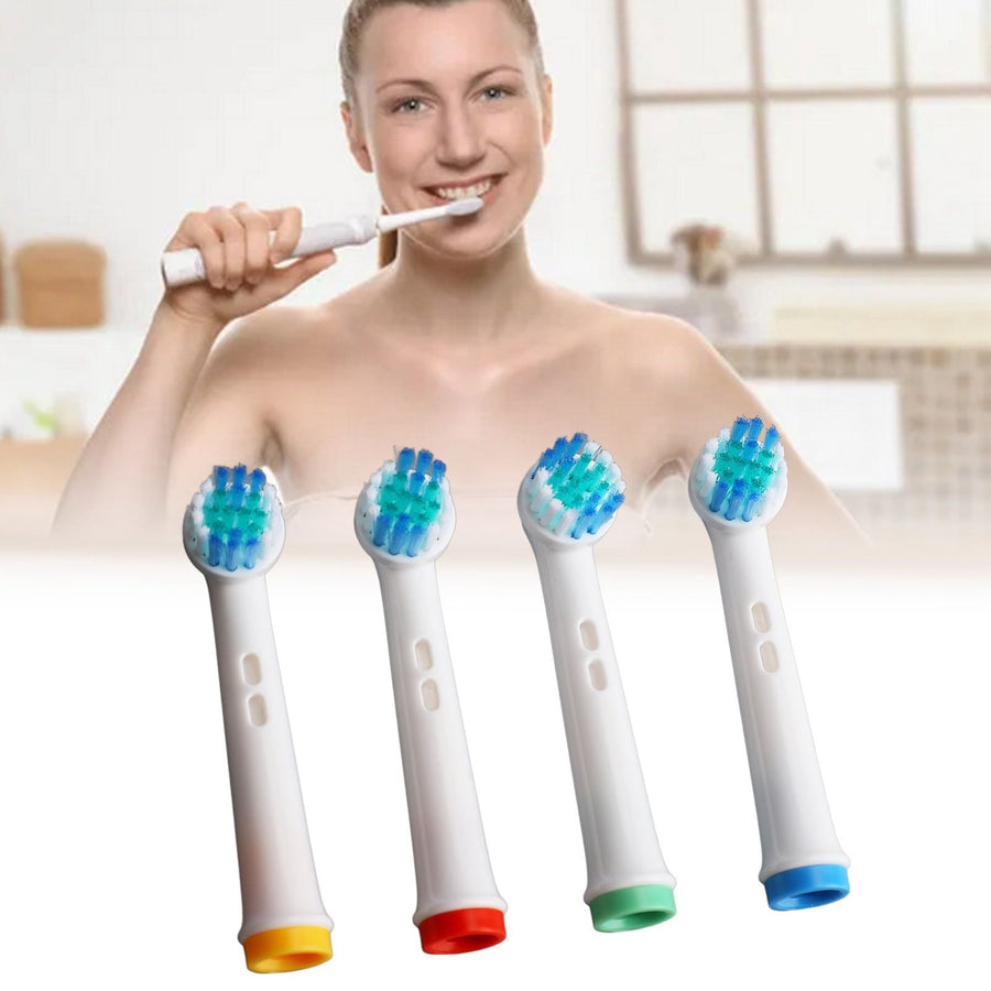 4pcs Electric Toothbrush Replacement Heads More Plaque Removal Rounded Bristles Gentle Efficient Clean Teeth for EB17-X Heads
