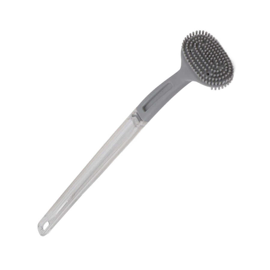 Toilet Brush Soft Bristle Plastic Curved Design Long Handle Bathroom Cleaning Scrubber Tool