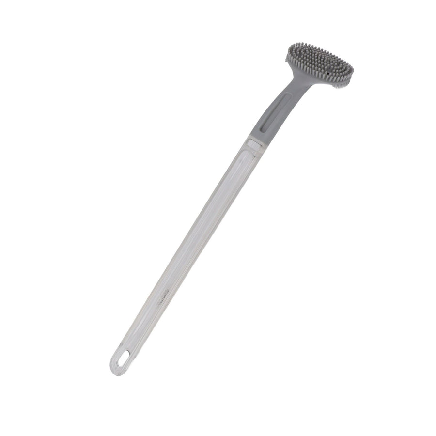 Toilet Brush Soft Bristle Plastic Curved Design Long Handle Bathroom Cleaning Scrubber Tool