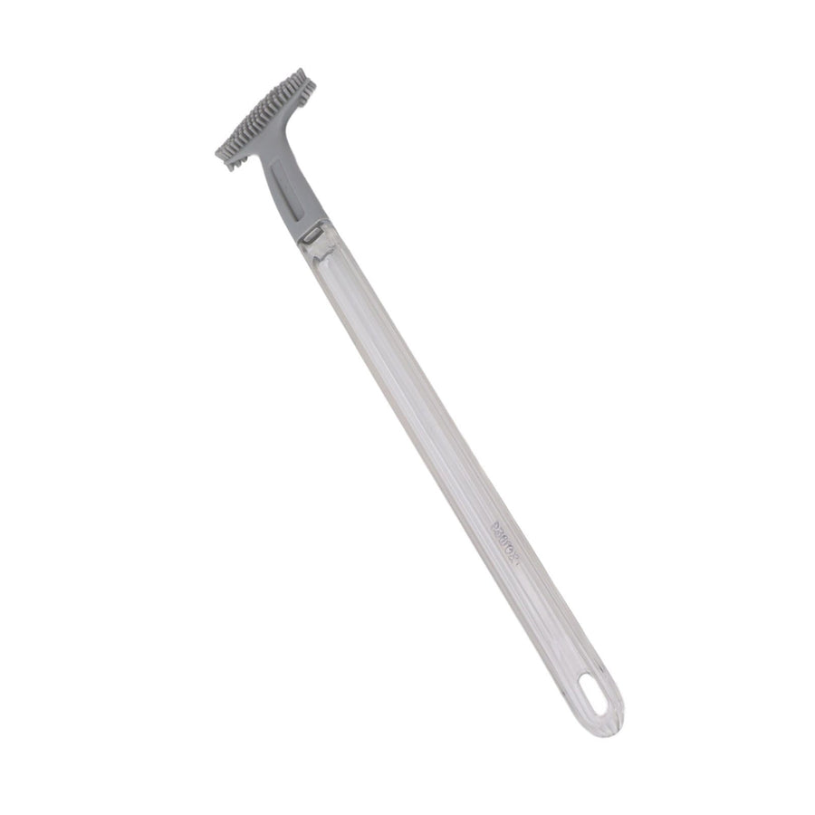 Toilet Brush Soft Bristle Plastic Curved Design Long Handle Bathroom Cleaning Scrubber Tool