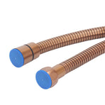 Shower Hose Cold Hot Dual Control Stainless Steel Flexible Pipe for Bathroom Water Heater 1.5 Meter Rose Gold