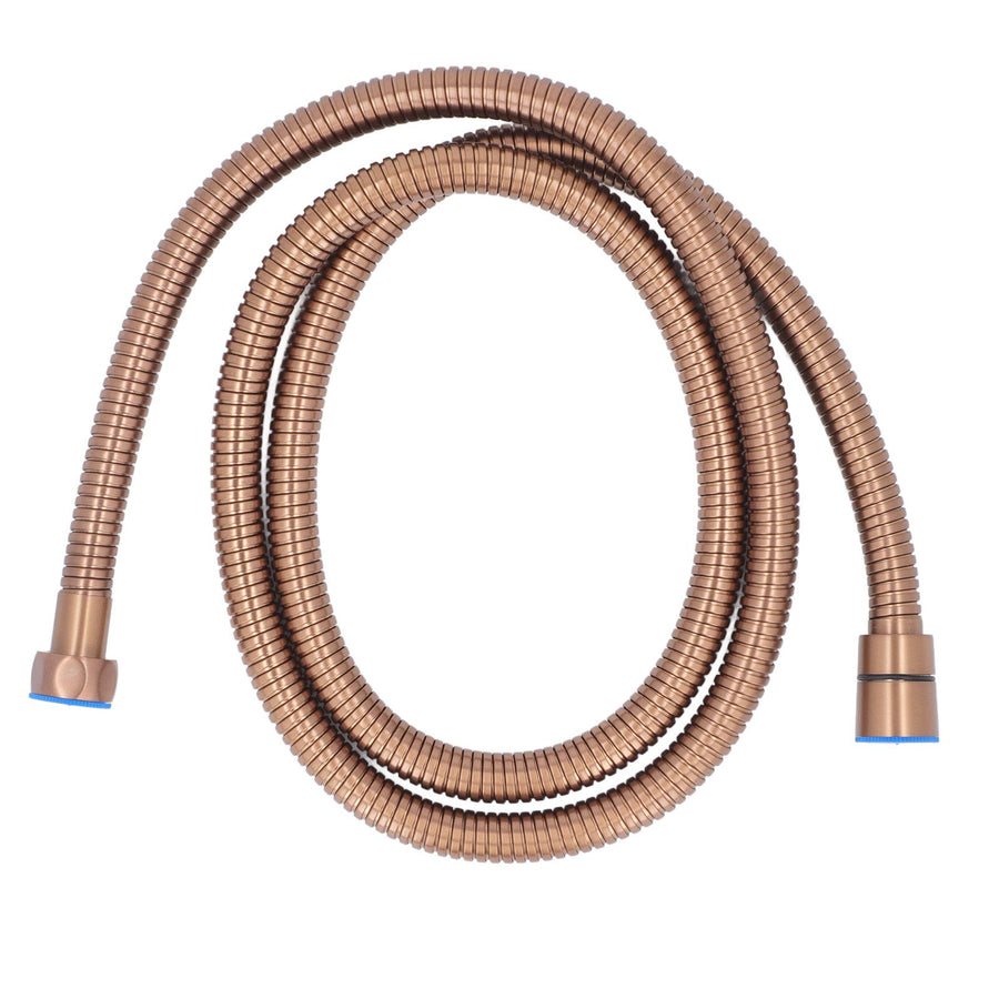 Shower Hose Cold Hot Dual Control Stainless Steel Flexible Pipe for Bathroom Water Heater 1.5 Meter Rose Gold
