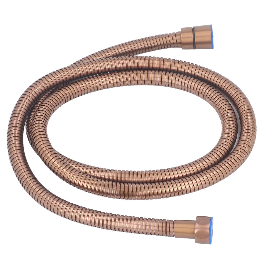Shower Hose Cold Hot Dual Control Stainless Steel Flexible Pipe for Bathroom Water Heater 1.5 Meter Rose Gold