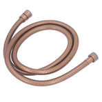 Shower Hose Cold Hot Dual Control Stainless Steel Flexible Pipe for Bathroom Water Heater 1.5 Meter Rose Gold