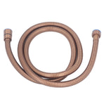 Shower Hose Cold Hot Dual Control Stainless Steel Flexible Pipe for Bathroom Water Heater 1.5 Meter Rose Gold