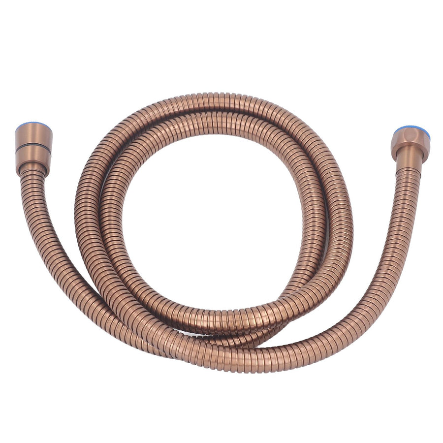 Shower Hose Cold Hot Dual Control Stainless Steel Flexible Pipe for Bathroom Water Heater 1.5 Meter Rose Gold