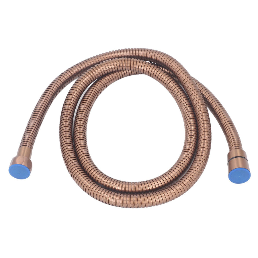 Shower Hose Cold Hot Dual Control Stainless Steel Flexible Pipe for Bathroom Water Heater 1.5 Meter Rose Gold