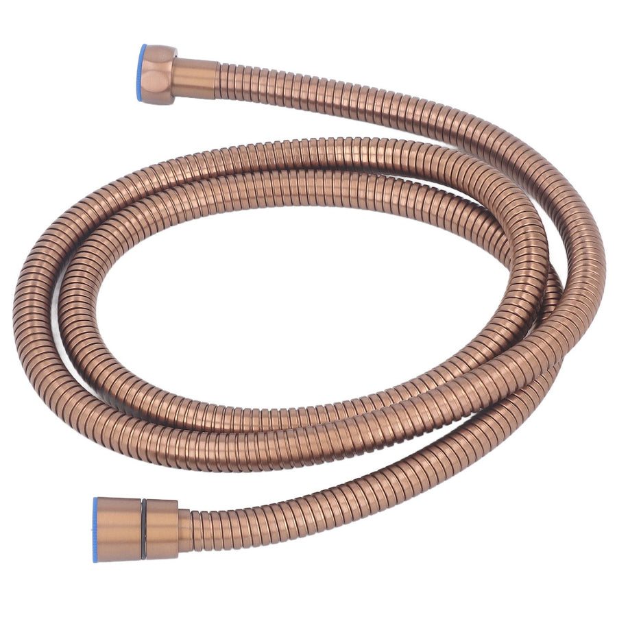 Shower Hose Cold Hot Dual Control Stainless Steel Flexible Pipe for Bathroom Water Heater 1.5 Meter Rose Gold