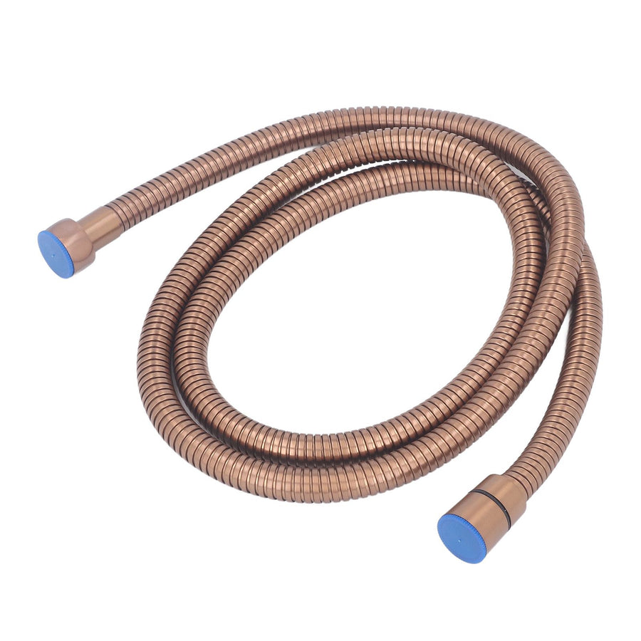 Shower Hose Cold Hot Dual Control Stainless Steel Flexible Pipe for Bathroom Water Heater 1.5 Meter Rose Gold