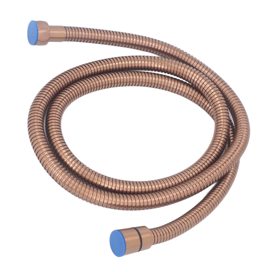 Shower Hose Cold Hot Dual Control Stainless Steel Flexible Pipe for Bathroom Water Heater 1.5 Meter Rose Gold