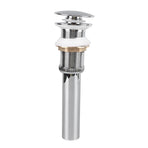 Bathroom Pop Up Drain Control Water Flow Copper Chrome Plating Bathroom Sink Drain Stopper