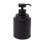 Stainless Steel Soap Dispenser Manual Liquid Pump Hand Press Bottle for Shampoo Shower Lotion Black Circular 300ML
