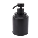 Stainless Steel Soap Dispenser Manual Liquid Pump Hand Press Bottle for Shampoo Shower Lotion Black Circular 300ML