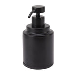 Stainless Steel Soap Dispenser Manual Liquid Pump Hand Press Bottle for Shampoo Shower Lotion Black Circular 300ML