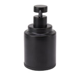 Stainless Steel Soap Dispenser Manual Liquid Pump Hand Press Bottle for Shampoo Shower Lotion Black Circular 300ML