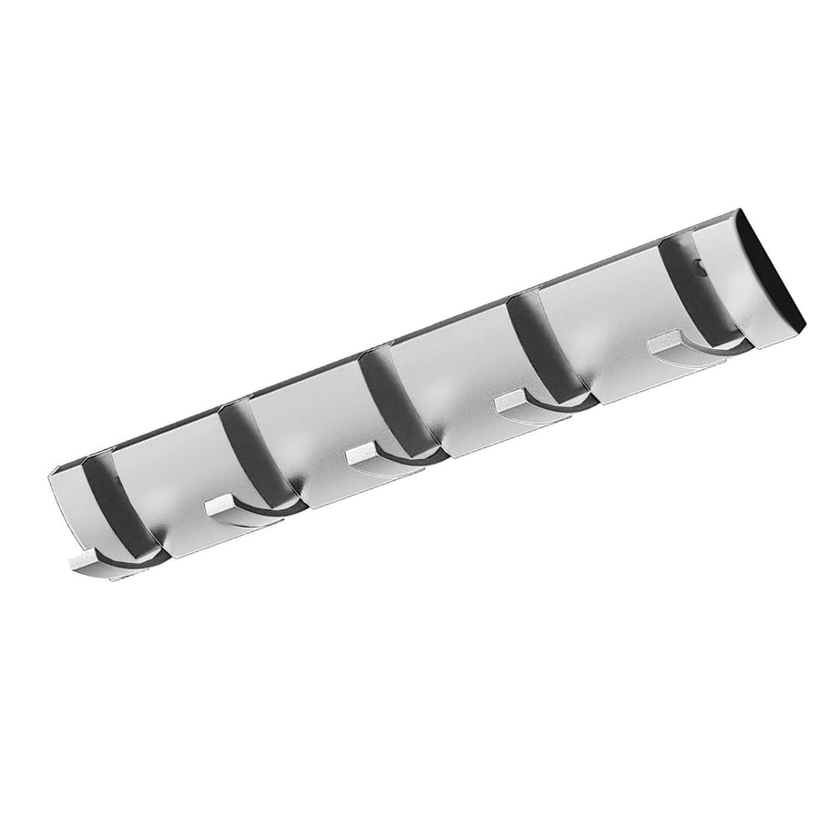 Thickened Invisible Hook 5 Hook Wall Mounted Coat Rack Folding Hideaway Coat Hooks Door Rear Key Holder Fitting Room Wall Hooks 40cm