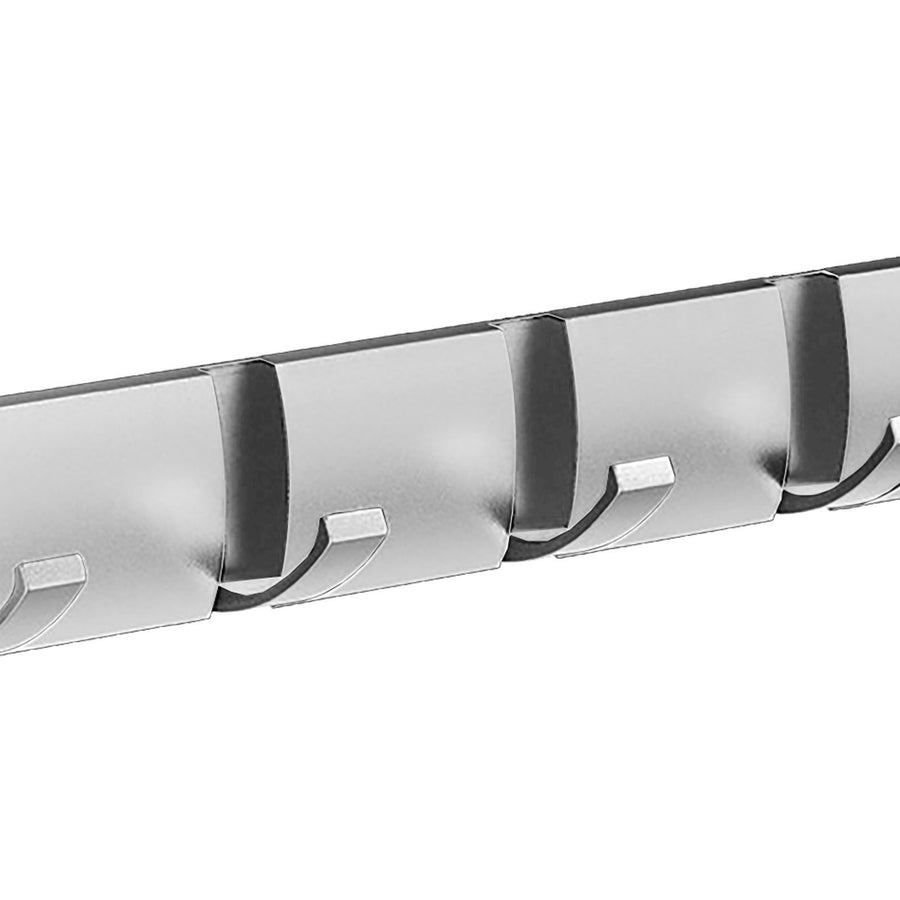 Thickened Invisible Hook 5 Hook Wall Mounted Coat Rack Folding Hideaway Coat Hooks Door Rear Key Holder Fitting Room Wall Hooks 40cm