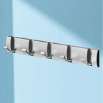 Thickened Invisible Hook 5 Hook Wall Mounted Coat Rack Folding Hideaway Coat Hooks Door Rear Key Holder Fitting Room Wall Hooks 40cm