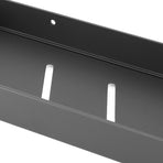 Shower Caddy Space Aluminum Rustproof Smoothing Simple Black Sturdy Bathroom Wall Shelf with 5 Hooks for Kitchen Laundry 11.8in
