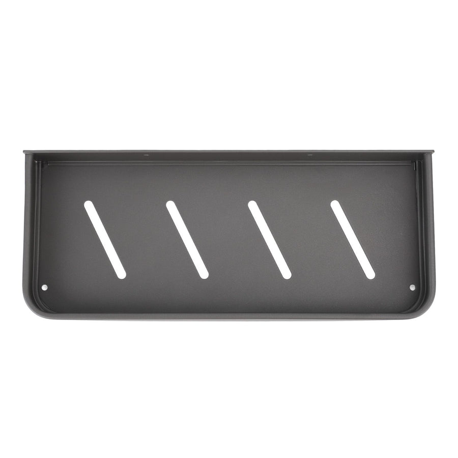 Shower Caddy Space Aluminum Rustproof Smoothing Simple Black Sturdy Bathroom Wall Shelf with 5 Hooks for Kitchen Laundry 11.8in