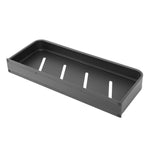Shower Caddy Space Aluminum Rustproof Smoothing Simple Black Sturdy Bathroom Wall Shelf with 5 Hooks for Kitchen Laundry 11.8in