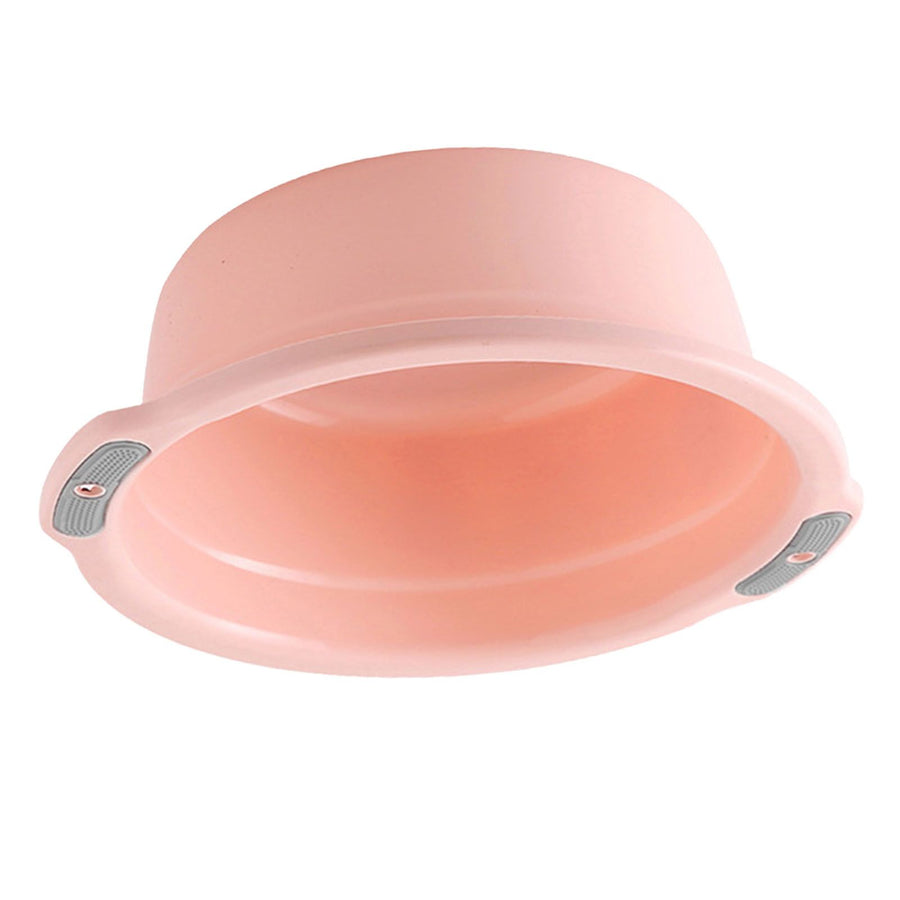Plastic Washing Basin Multipurpose Light Face Baby Adult Foot Washbasin Tub with Double Handles for Home Bathroom Small‑Peach Pink