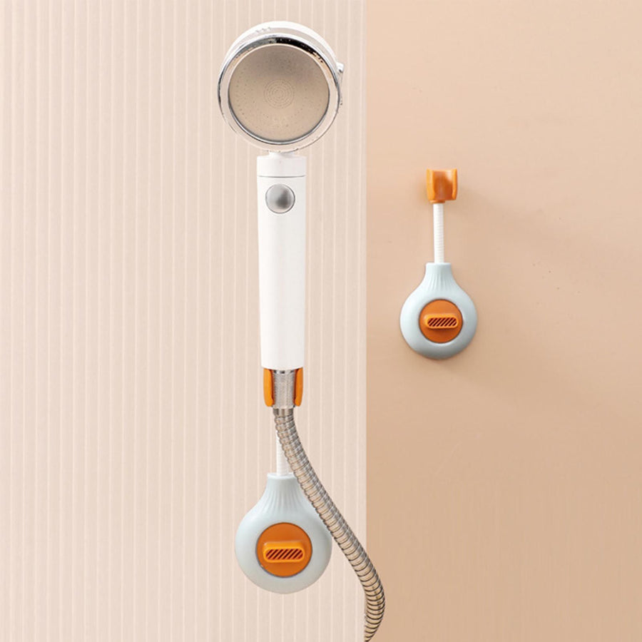 Strong Adhesive Shower Head Holder ABS Drill Free Cute Adjustable Wall Mounted Handheld Shower Bracket for Bathroom