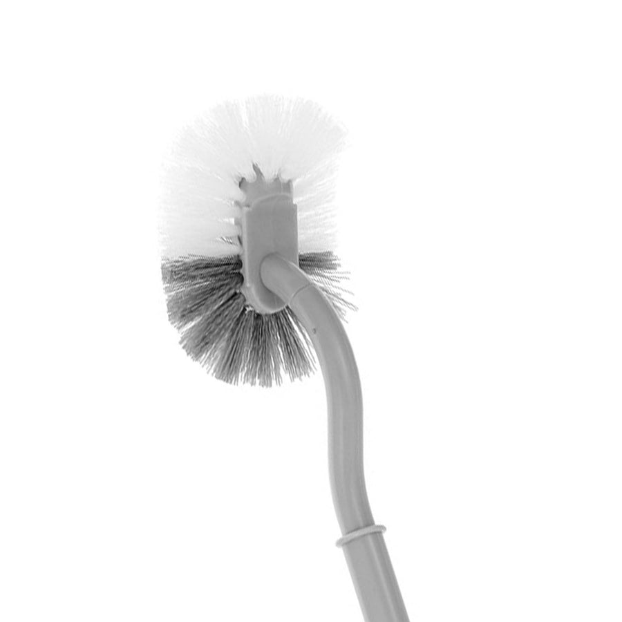 Toilet Brush Long Handle Curved Design Toilet Brush Hangable Practical Toilet Bowl Brush for Bathroom