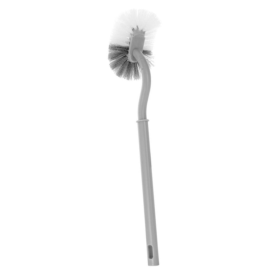 Toilet Brush Long Handle Curved Design Toilet Brush Hangable Practical Toilet Bowl Brush for Bathroom