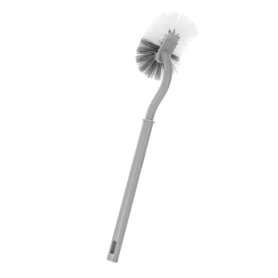Toilet Brush Long Handle Curved Design Toilet Brush Hangable Practical Toilet Bowl Brush for Bathroom