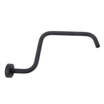 Shower Arm Stainless Steel Shower Arm with Flange S Shape Shower Head Riser Pipe In Wall Installation Shower Head Extension Arm for Bathroom Black