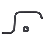 Shower Arm Stainless Steel Shower Arm with Flange S Shape Shower Head Riser Pipe In Wall Installation Shower Head Extension Arm for Bathroom Black