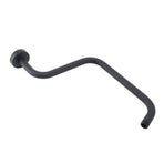 Shower Arm Stainless Steel Shower Arm with Flange S Shape Shower Head Riser Pipe In Wall Installation Shower Head Extension Arm for Bathroom Black
