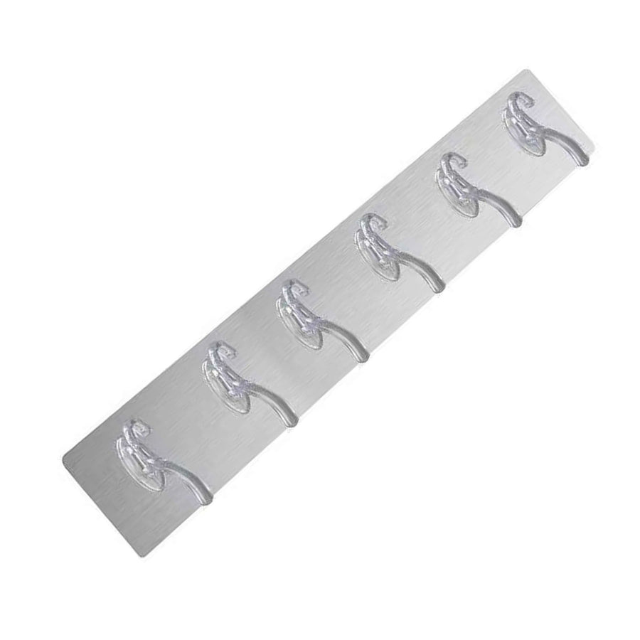 Long Strip Hook Wall Mount Punch Free Traceless Strong Adhesive Transparent Acrylic for Kitchen Bathroom