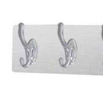 Long Strip Hook Wall Mount Punch Free Traceless Strong Adhesive Transparent Acrylic for Kitchen Bathroom