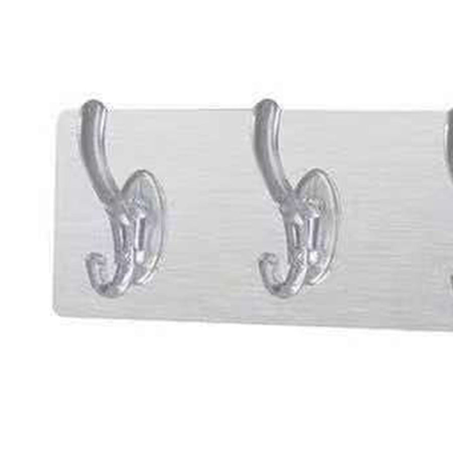 Long Strip Hook Wall Mount Punch Free Traceless Strong Adhesive Transparent Acrylic for Kitchen Bathroom