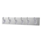 Long Strip Hook Wall Mount Punch Free Traceless Strong Adhesive Transparent Acrylic for Kitchen Bathroom
