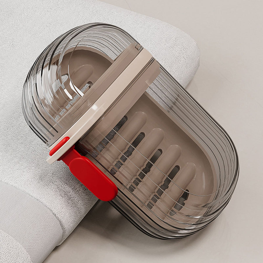 Soap Box Travel Portable Mini Soap Container Sealed Drainable Soap Box with Lid for Traveling Camping