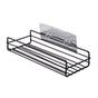Simple Shower Shelf Wall Mounted Punch Free Toilet Hanging Basket Washstand Iron Shelf for Bathroom Black