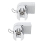 2Pcs Wall Mounted Shower Bracket ABS 360 Degree Shower Holder Wall Bracket with Hook