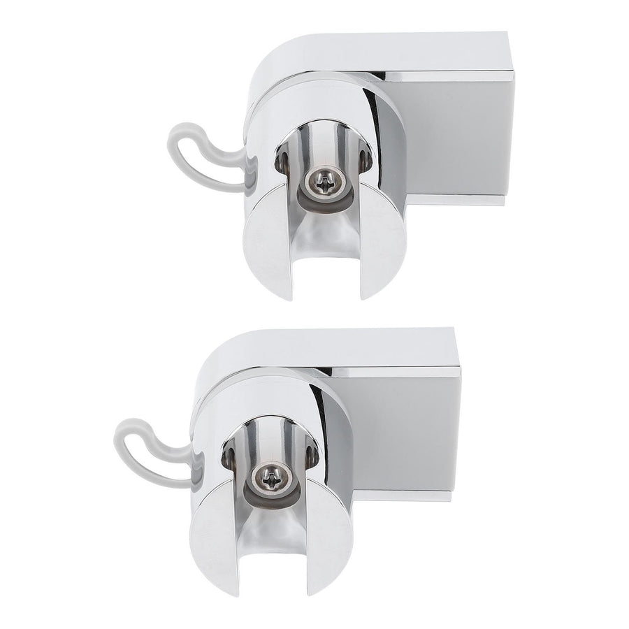 2Pcs Wall Mounted Shower Bracket ABS 360 Degree Shower Holder Wall Bracket with Hook