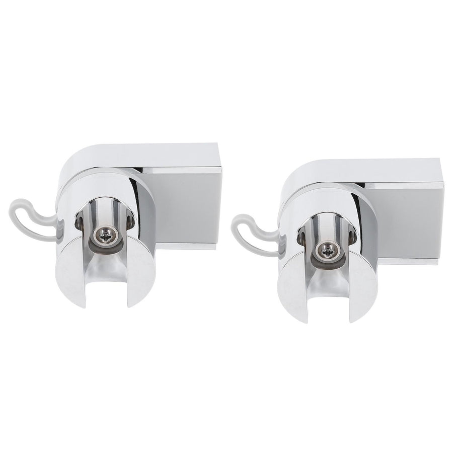 2Pcs Wall Mounted Shower Bracket ABS 360 Degree Shower Holder Wall Bracket with Hook