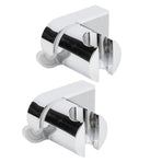 2Pcs Wall Mounted Shower Bracket ABS 360 Degree Shower Holder Wall Bracket with Hook
