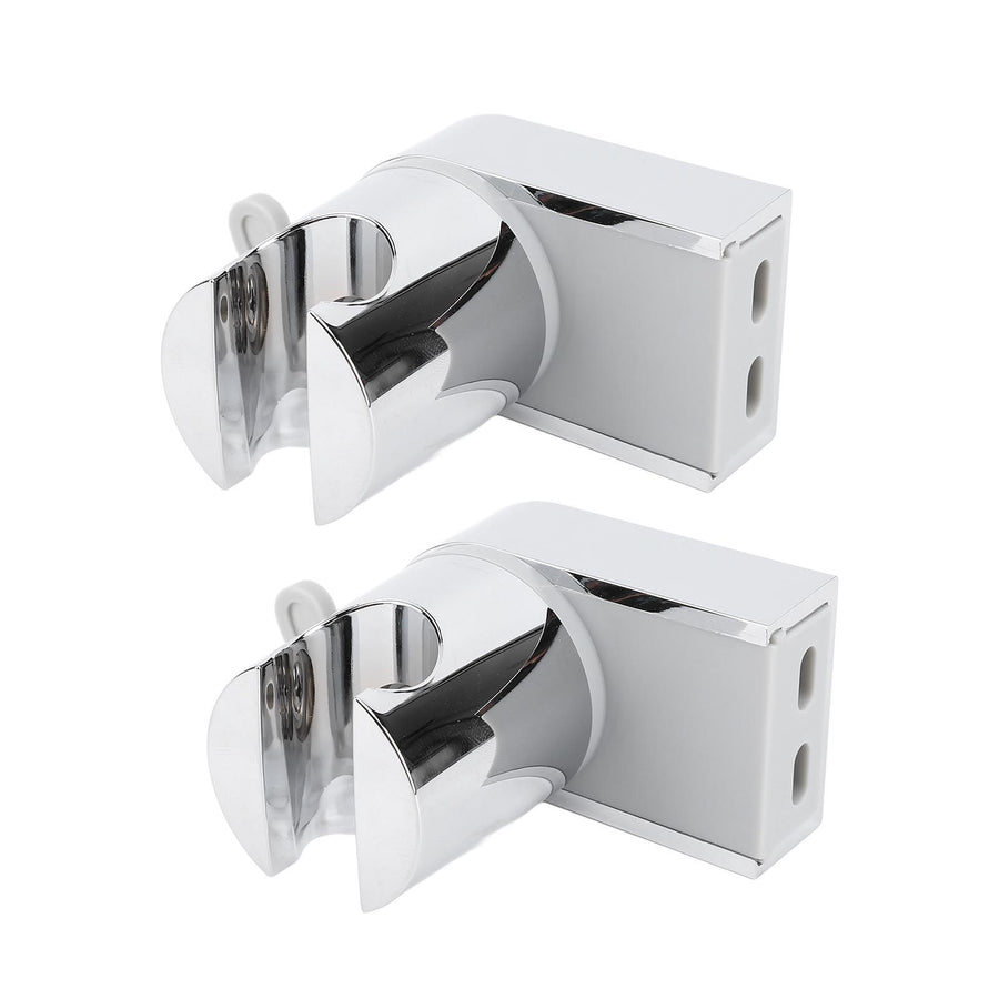 2Pcs Wall Mounted Shower Bracket ABS 360 Degree Shower Holder Wall Bracket with Hook